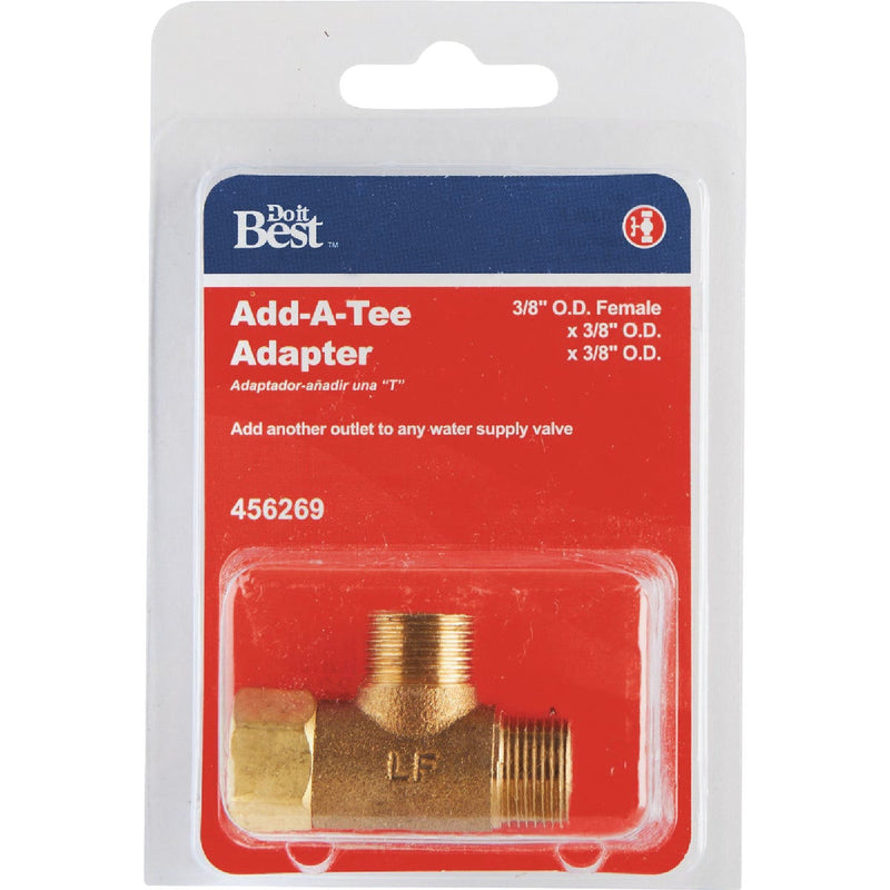 Do it Best 3/8 In. OD Fem x 3/8 In. OD x 3/8 In. OD Brass Extender Tee