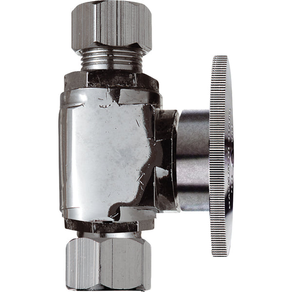 Do it Best 3/8 In. C X 3/8 In. OD Chrome Plated Brass Stop Valve
