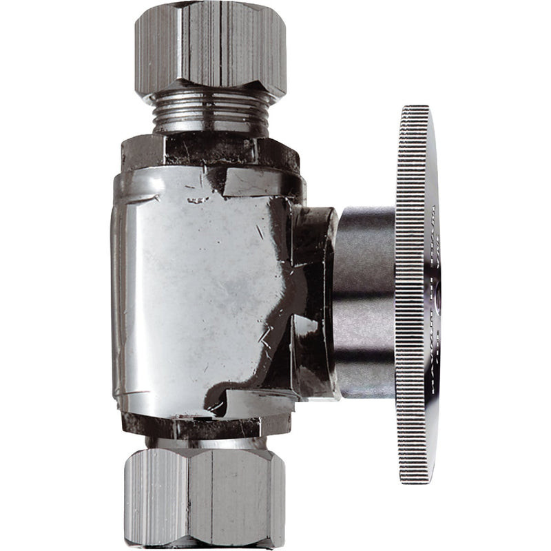 Do it Best 3/8 In. C X 3/8 In. OD Chrome Plated Brass Stop Valve