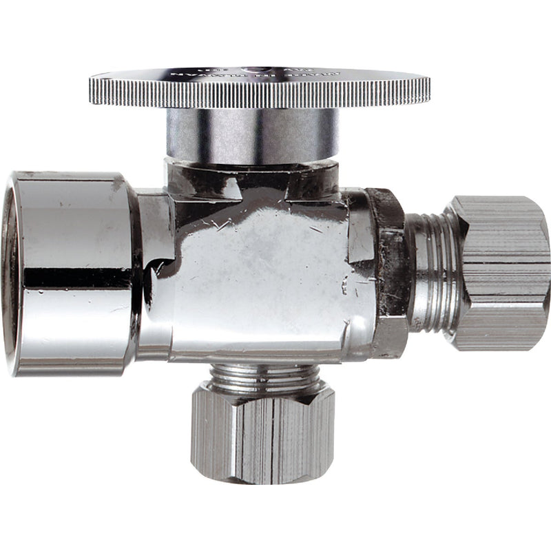 Do it Best 1/2 In. FIP x 3/8 In. OD x 3/8 In. OD Quarter Turn Angle Valve