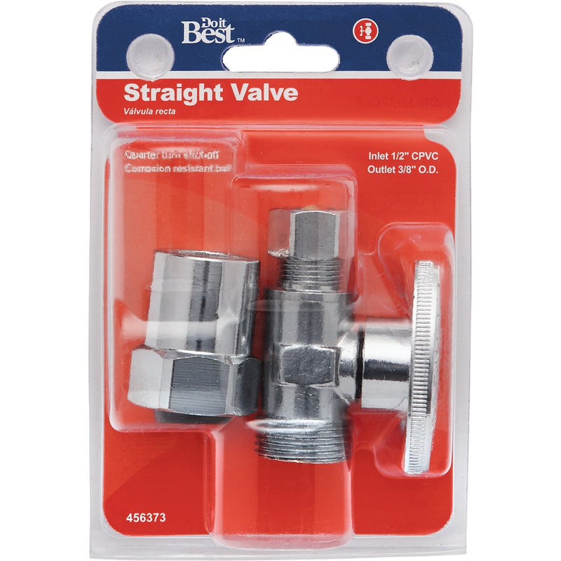 Do it Best 1/2 In. CPVC x 3/8 In. Compression Quarter Turn Straight Valve