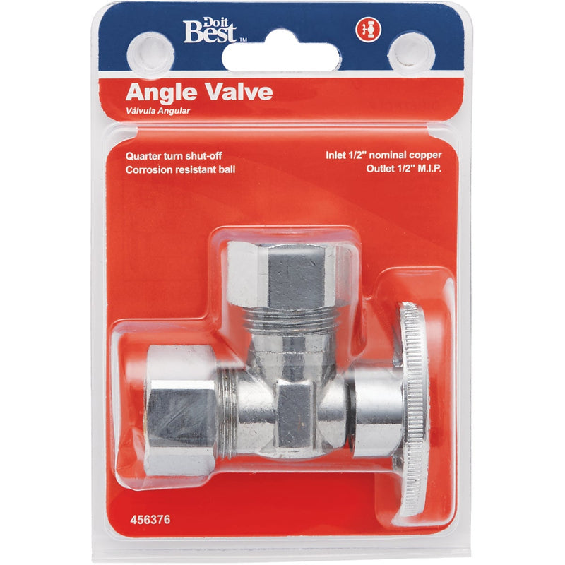 Do it Best 5/8 In. OD x 7/16 In. Quarter Turn Angle Valve