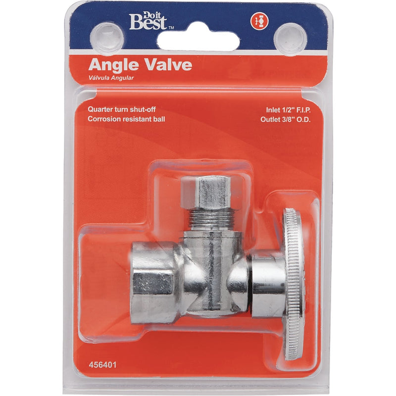 Do it Best 1/2 In. FIP x 3/8 In. OD Quarter Turn Angle Valve