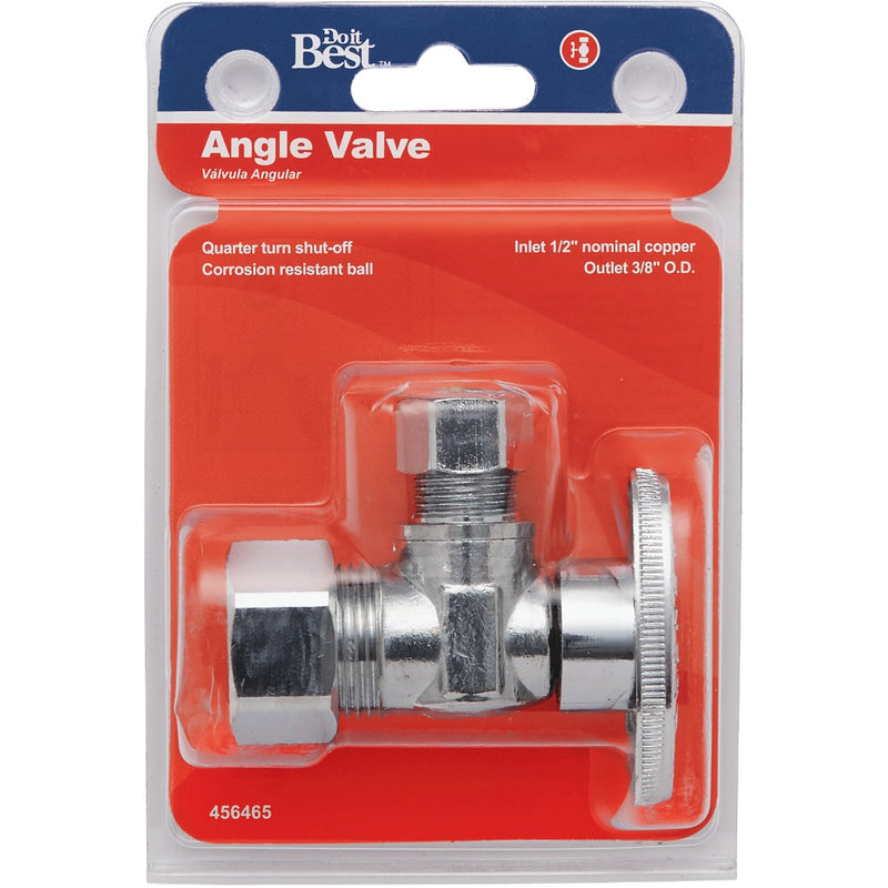 Do it Best 5/8 In. OD x 3/8 In. OD Quarter Turn Angle Valve