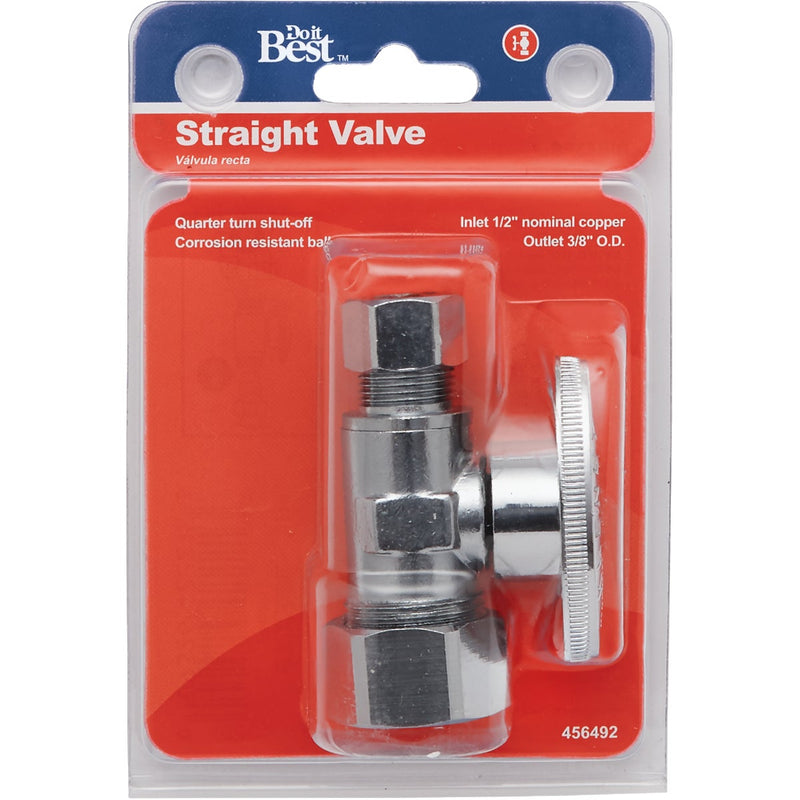 Do it Best 5/8 In. OD x 3/8 In. OD Quarter Turn Straight Valve