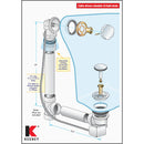 Keeney Schedule 40 PVC Cable Drive Bath Drain with Polished Chrome Trim