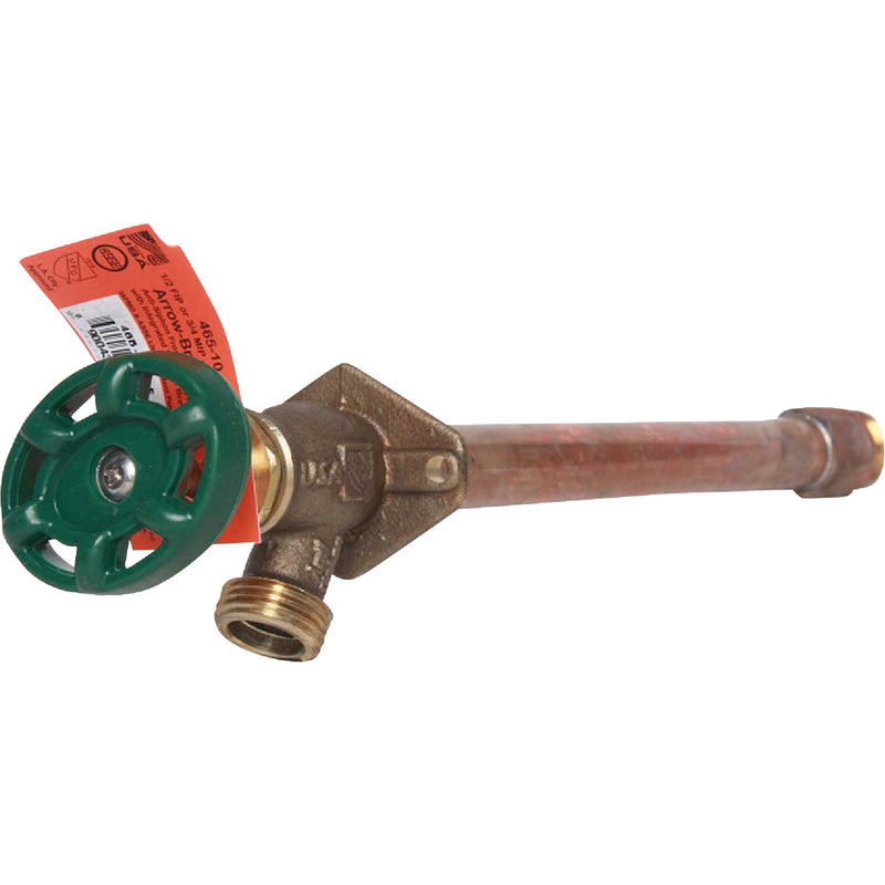 Arrowhead Brass 1/2 In. x 1/2 In. MIP x 3/4 In. HT x 6 In. Anti-Siphon Frost Free Wall Hydrant