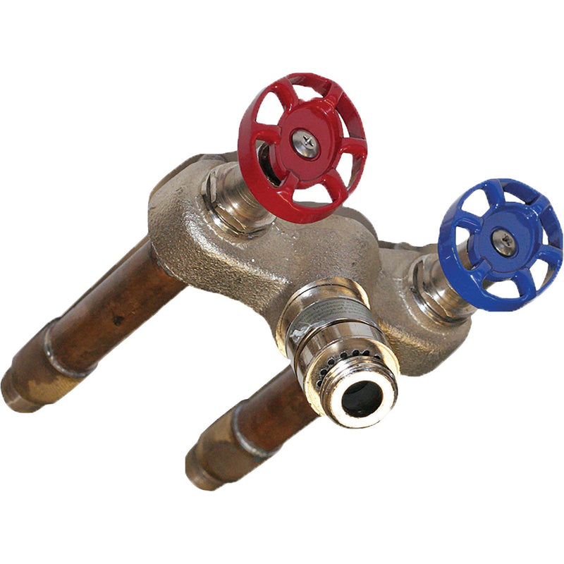 Arrowhead Brass 1/2 In. SWT x 1/2 In. MIP x 12 In. Hot & Cold Anti-Siphon Frost Free Wall Hydrant