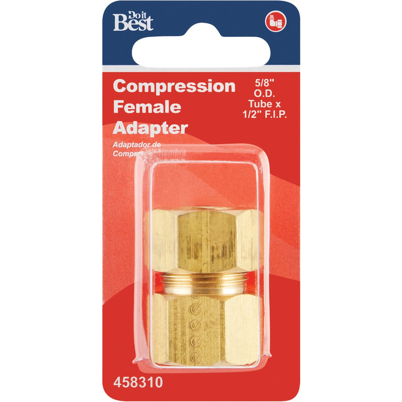 Do it 5/8 In. x 1/2 In. Brass Union Compression Adapter