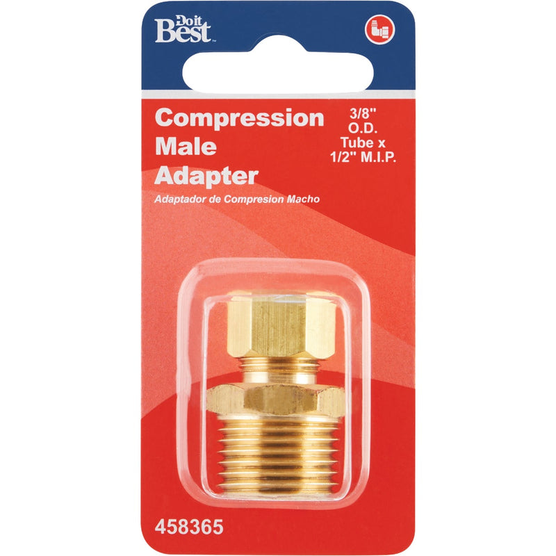 Do it 3/8 In. x 1/2 In. Brass Male Union Compression Adapter