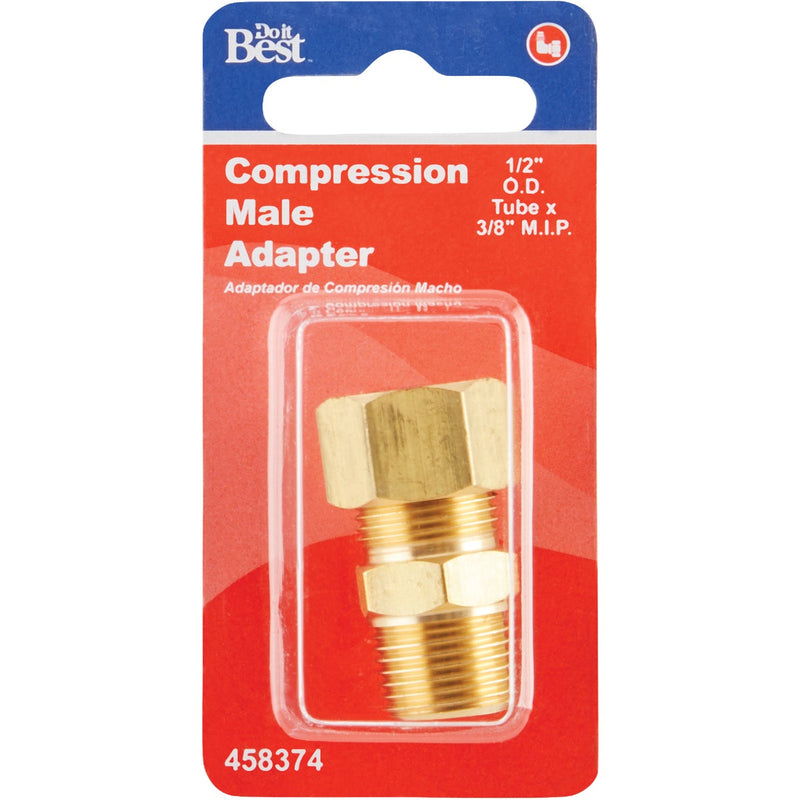 Do it 1/2 In. x 3/8 In. Brass Male Union Compression Adapter