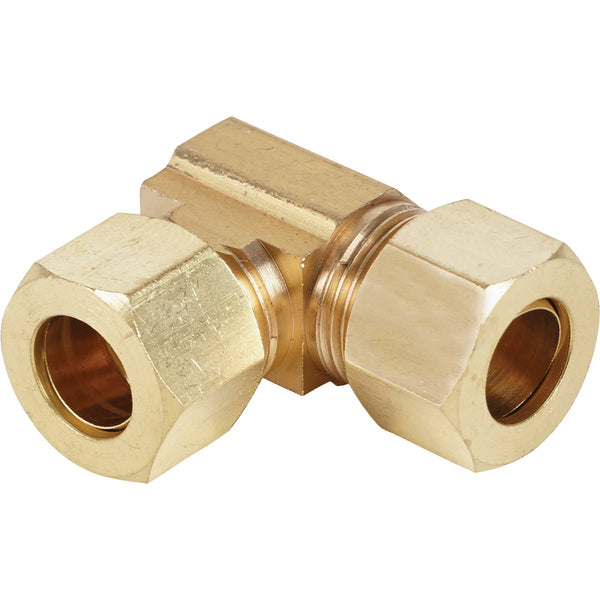 Do it 3/8 In. 90 Deg. 2-Way Low Lead Compression Brass Elbow (1/4 Bend)