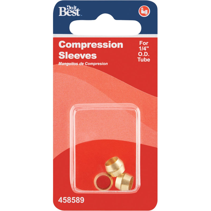 Do it 1/4 In. Brass Compression Sleeve (3-Pack)