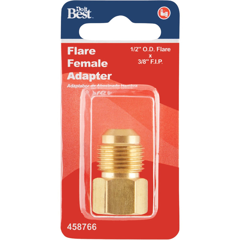 Do it 1/2 In. x 3/8 In. Brass Female Flare Adapter