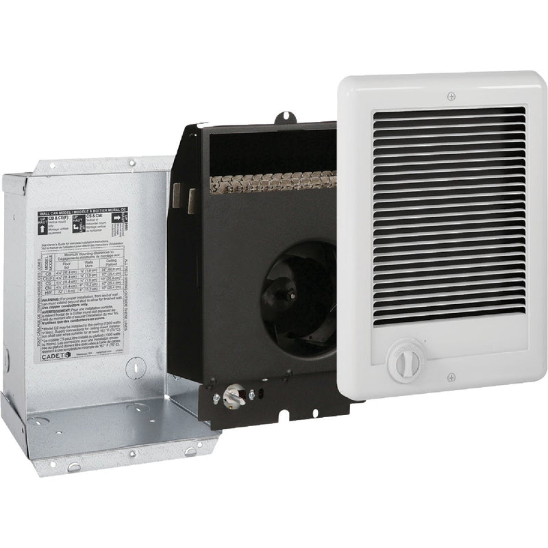 Cadet Com-Pak 1000W 120V Electric Fan-Forced Heater with Thermostat, White