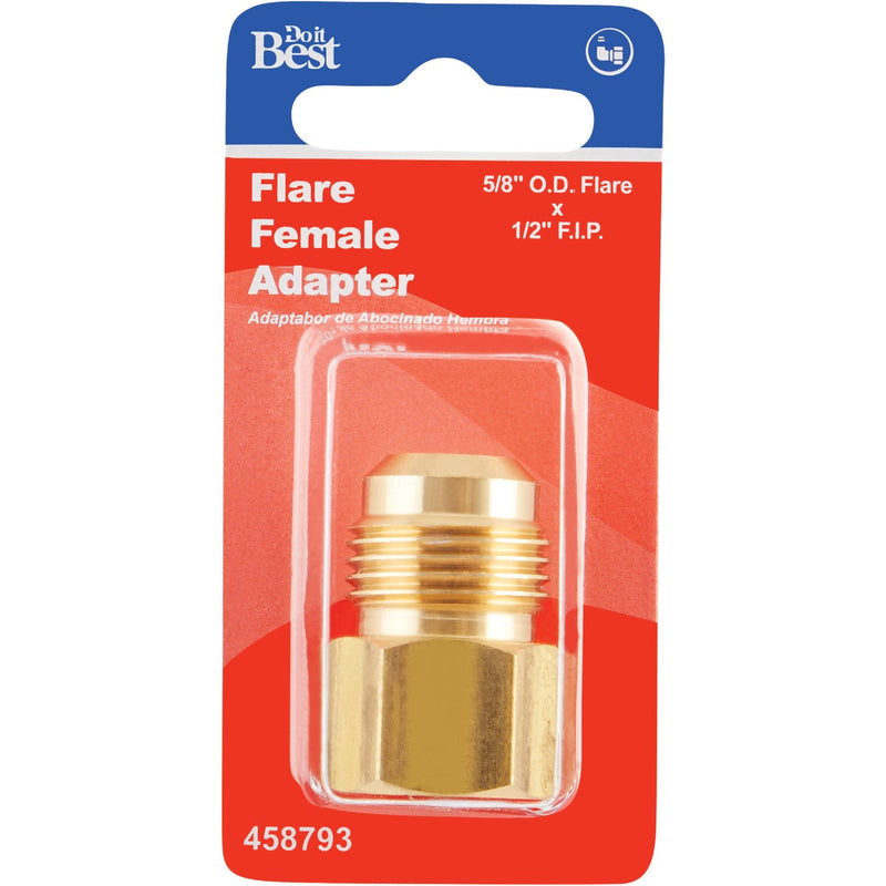 Do it 5/8 In. x 1/2 In. Brass Female Flare Adapter