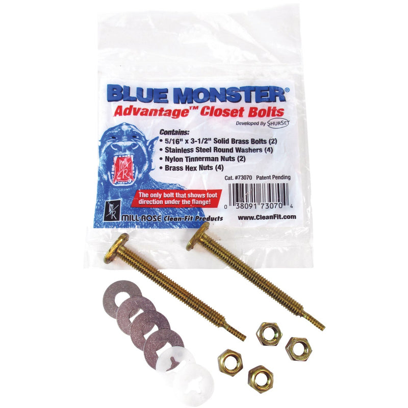Blue Monster 5/16 In. x 3-1/4 In. Advantage Closet Bolt Kit