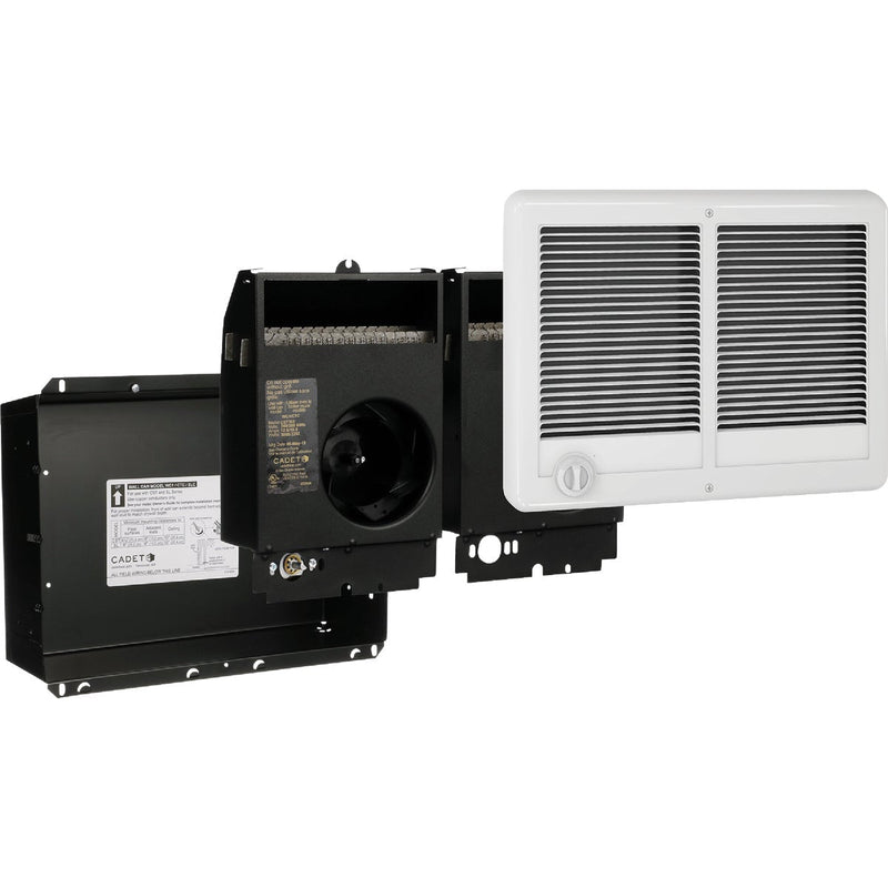 Cadet Com-Pak 3000W 240V Twin Electric Fan-Forced Heater with Thermostat, White