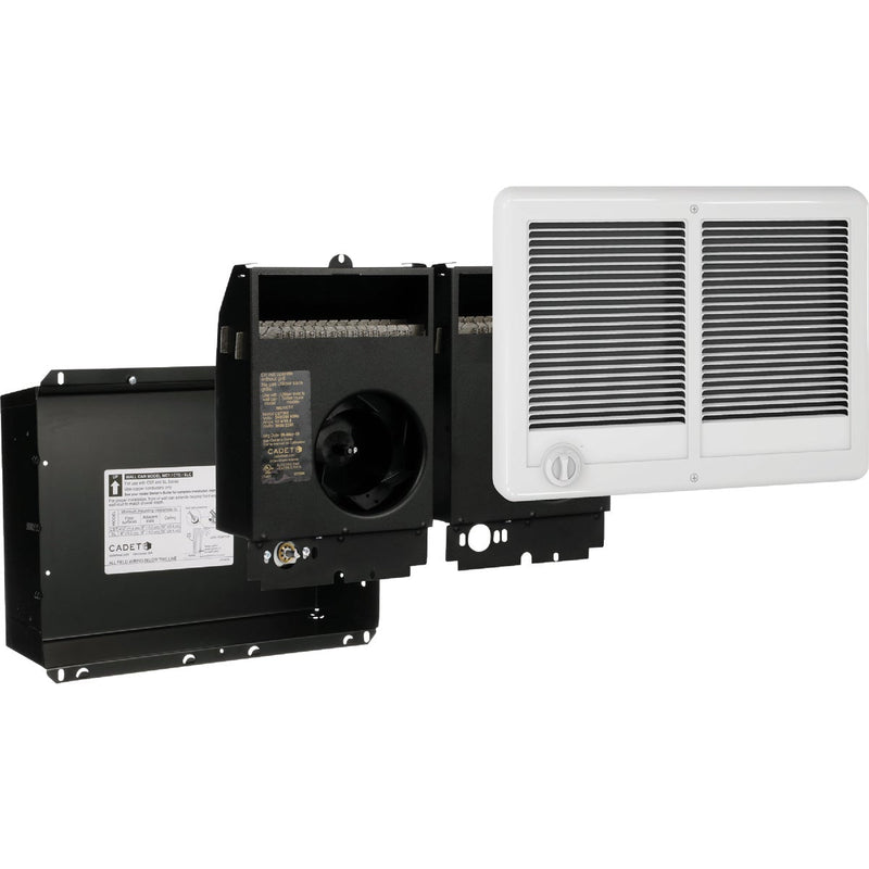Cadet Com-Pak 4000W 240V Twin Complete Wall Heater with Thermostat, White
