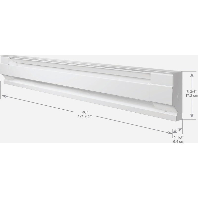 Cadet F Series 4 Ft. 1000W 240V Electric Baseboard Heater, White