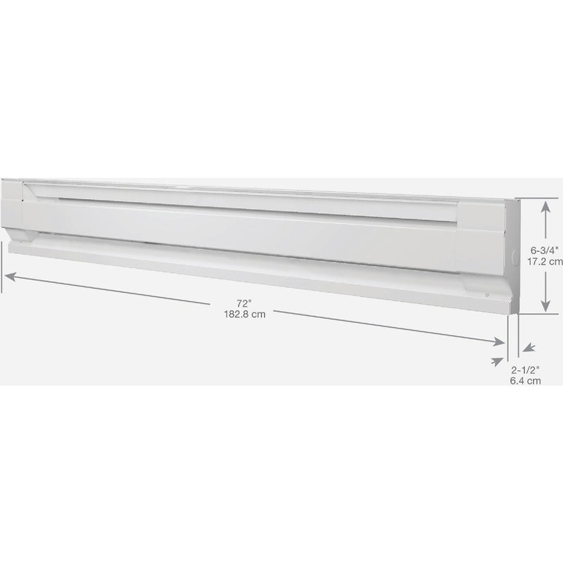 Cadet F Series 6 Ft. 1500W 240V Electric Baseboard Heater, White