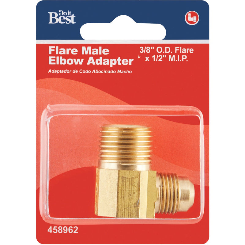 Do it 3/8 In. x 1/2 In. MIP 90 Deg. Flare Brass Elbow (1/4 Bend)