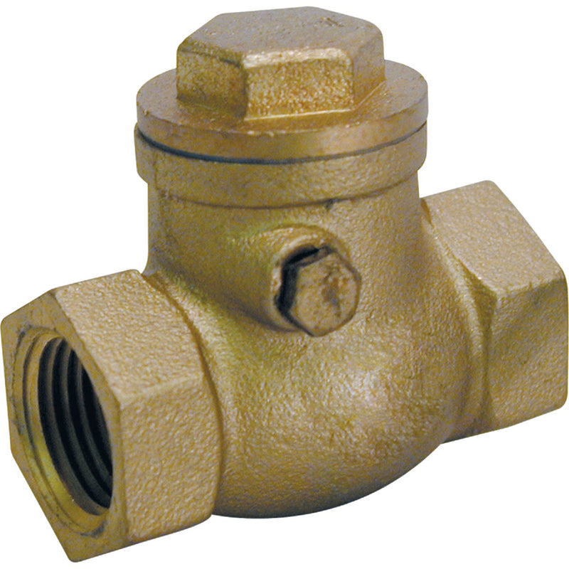 ProLine Brass 1 In. FIP x 1 In. FIP Lead-Free Swing Check Valve