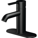 Home Impressions Matte Black 1-Handle Lever 4 In. Centerset Monoblock Bathroom Faucet