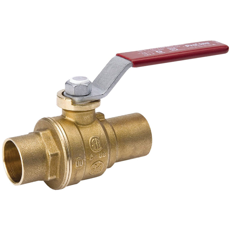 ProLine 1 In. SWT x 1 In. SWT Brass Ball Valve