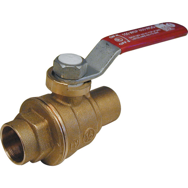 ProLine 1/2 In. SWT x 1/2 In. SWT Brass Ball Valve