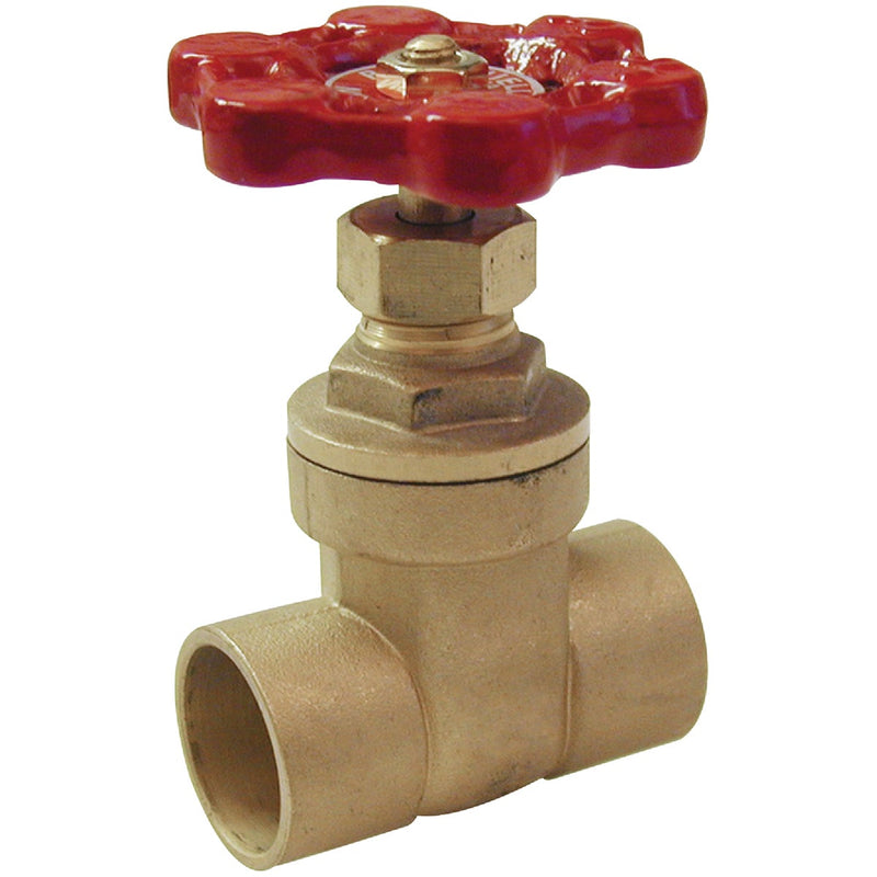 ProLine 1/2 In. SWT x 1/2 In. SWT Brass Solder Gate Valve