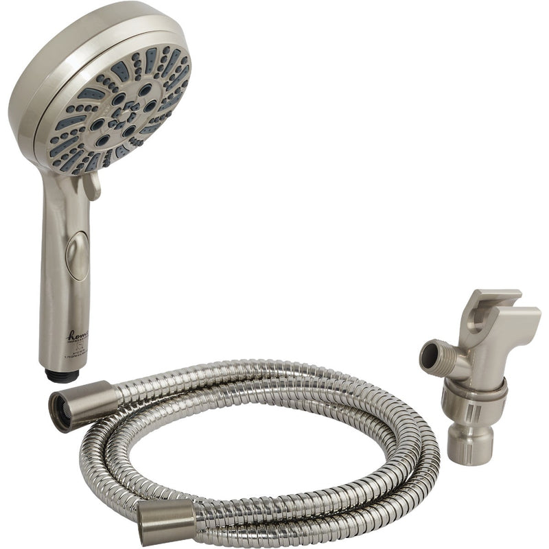 Home Impressions 6-Spray 1.8 GPM Handheld Shower Head, Brushed Nickel