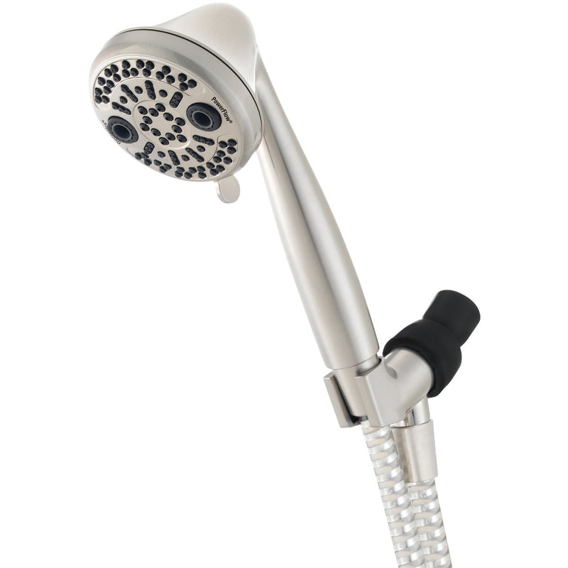 Oxygenics PowerFlow 3-Spray 1.75 GPM Handheld Shower Head, Brushed Nickel