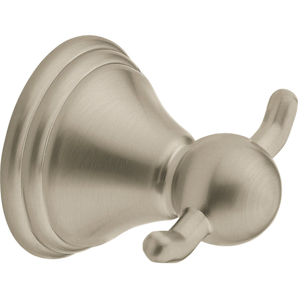 Moen Preston Double Robe Hook, Brushed Nickel