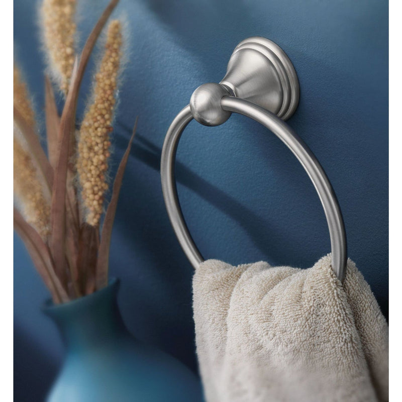 Moen Preston Towel Ring, Brushed Nickel