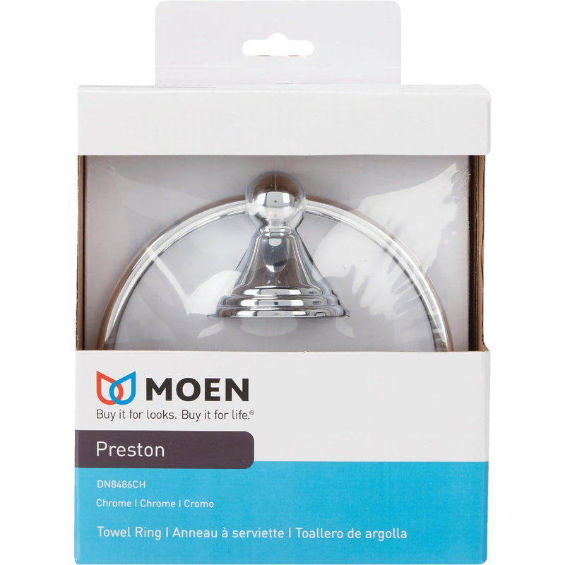 Moen Preston Towel Ring, Chrome