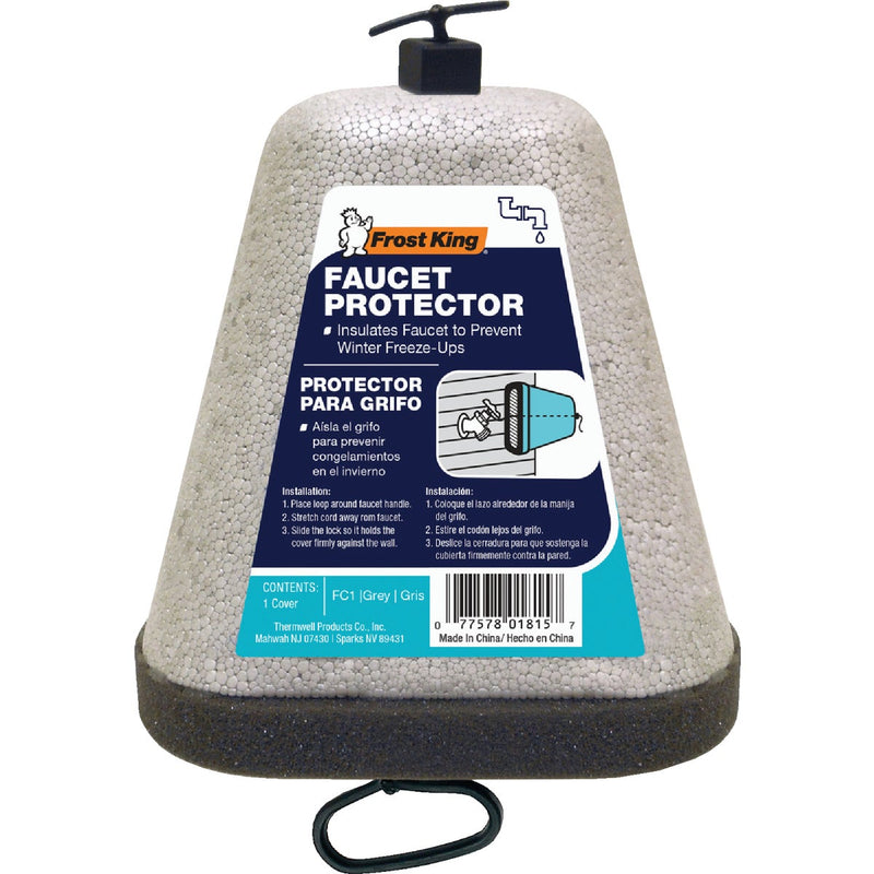 Frost King Gray 7.5 In. Oval Faucet Cover Freeze Protection