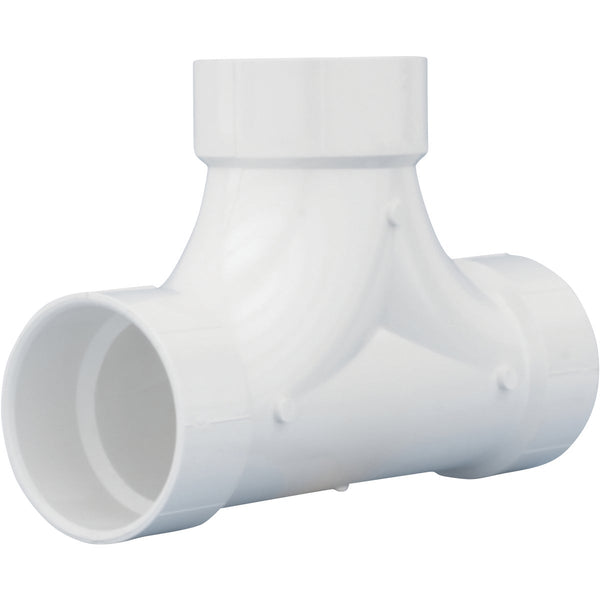 Charlotte Pipe 3 In. Schedule 40 DWV 2-Way PVC Cleanout Tee