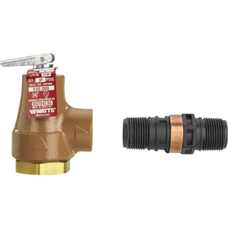Watts Regulator 3/4 In. FIPS X 3/4 In. FIPS Forged Brass Pressure Relief Valve