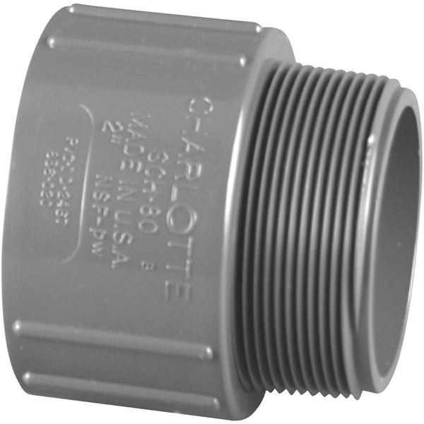 Charlotte Pipe 1-1/2 In. Schedule 80 Male PVC Adapter