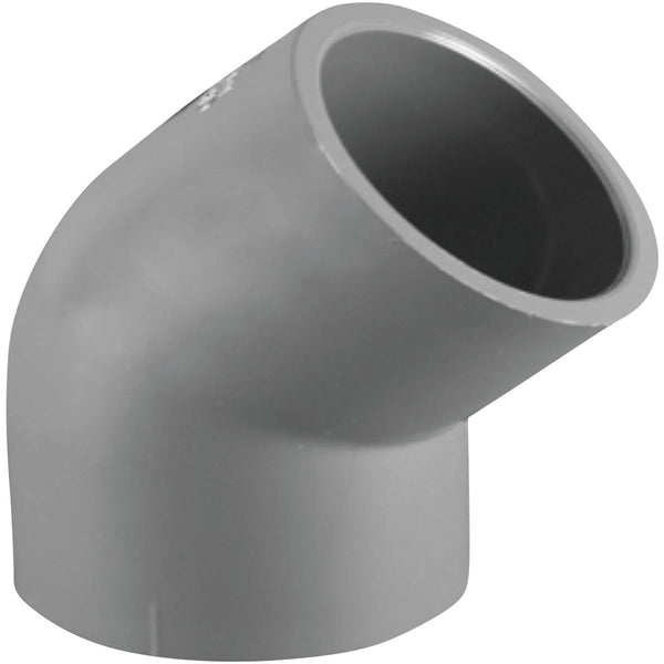 Charlotte Pipe 1/2 In. Slip x Slip Schedule 80 45 Deg. PVC Elbow (1/8 Bend)