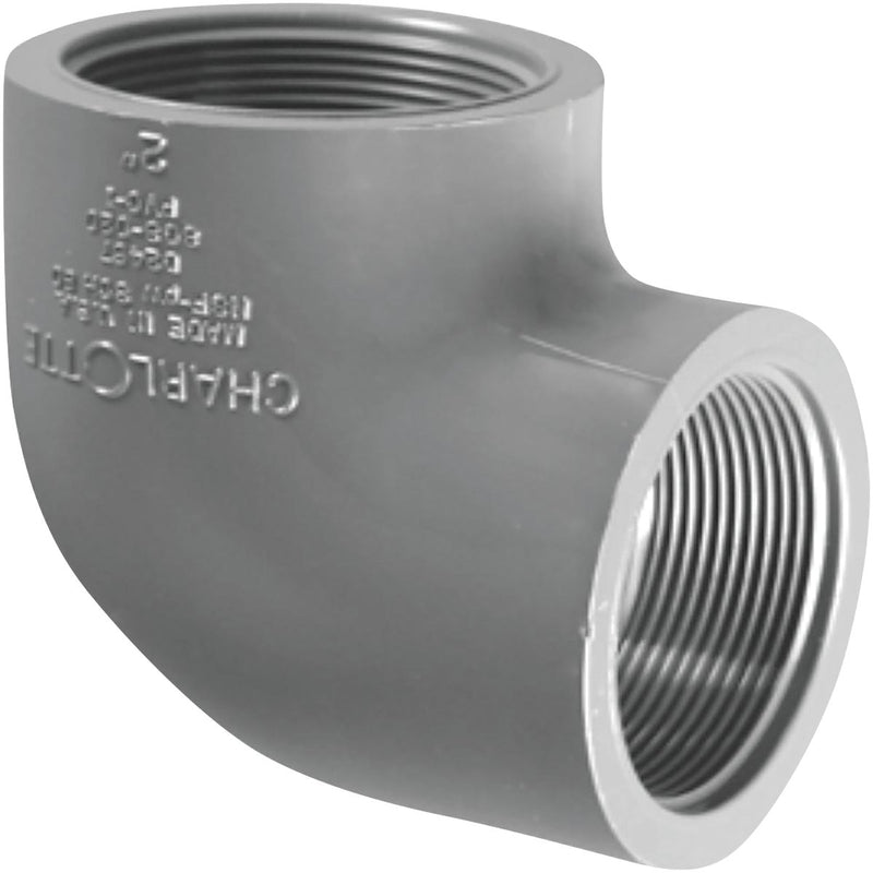 Charlotte Pipe 1/2 In. Female x Female Schedule 80 90 Deg. PVC Elbow (1/4 Bend)