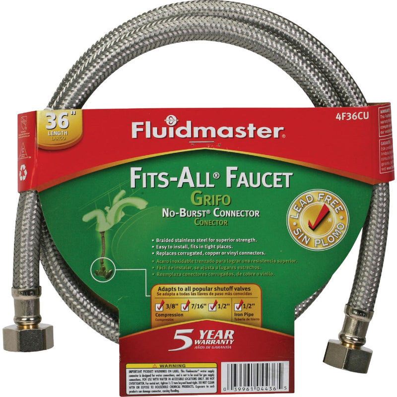 Fluidmaster Fits-All 36 In. L. Stainless Steel Faucet Connector