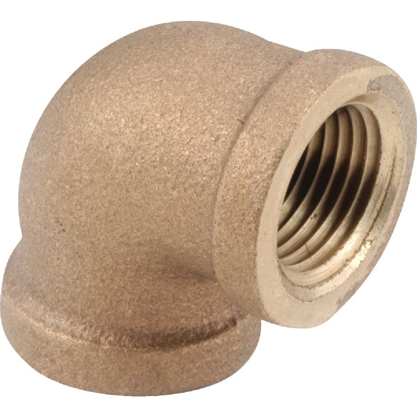 Anderson Metals 3/8 In. 90 Deg. Red Brass Threaded Elbow (1/4 Bend)