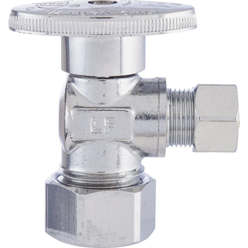 Plumb Pak 5/8 In. Coarse Thread Inlet by 3/8 In. OD out Quarter Turn Angle Valve