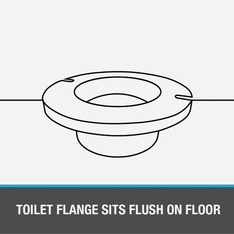 Oatey 3 In. Schedule 40 DWV Level-Fit PVC Closet Flange