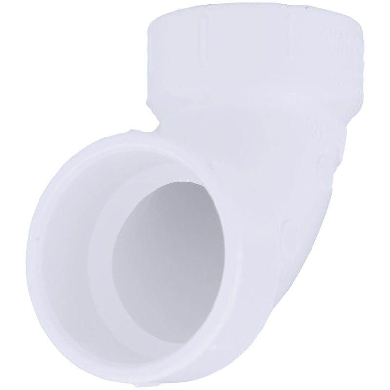 Charlotte Pipe 1-1/4 In. Schedule 40 90 Deg. Sanitary DWV PVC Elbow (1/4 Bend)