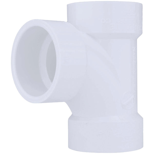 Charlotte Pipe 1-1/4 In. Schedule 40 Sanitary PVC Tee