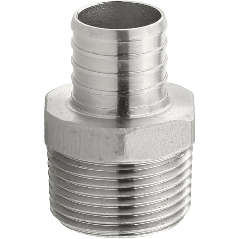 Plumbeez 1 In. x 1 In. MPT Stainless Steel PEX Adapter