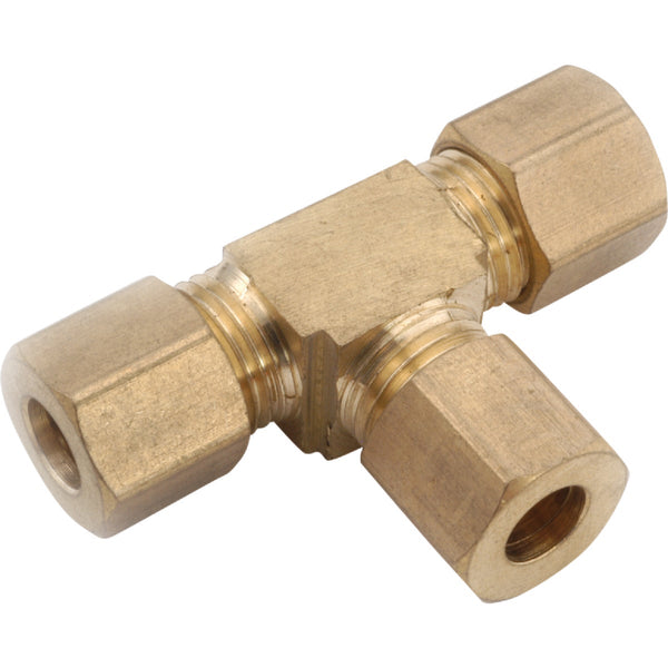 Anderson Metals 3/8 In. x 1/4 In. Compression Brass Tee